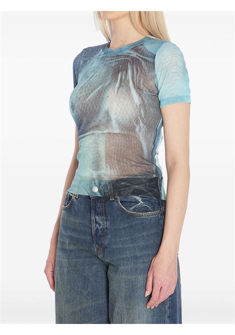 t-shirt water baby donna indigo JEAN PAUL GAULTIER | 25/03-W-TO313-M004P5557
